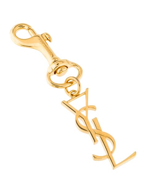 ysl gold keychain